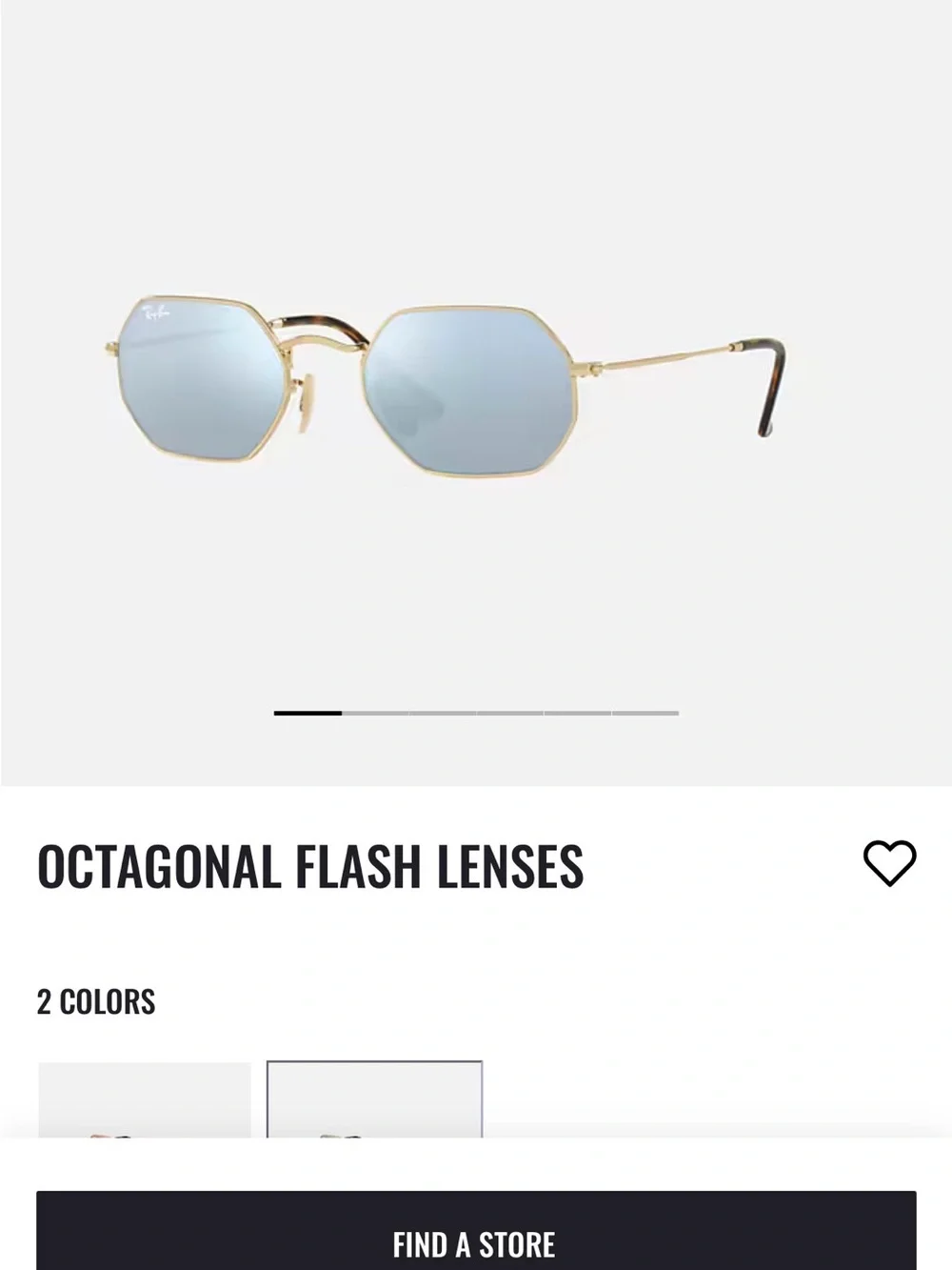 Ray-Ban Women’s Gold Frame Gray Gradient Octagon Sunglasses new wth tags wow